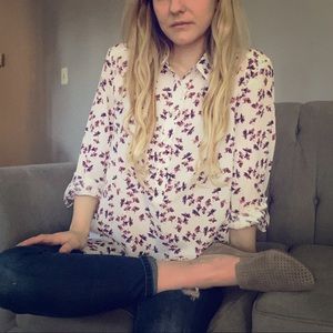 Ann Taylor Floral Blouse